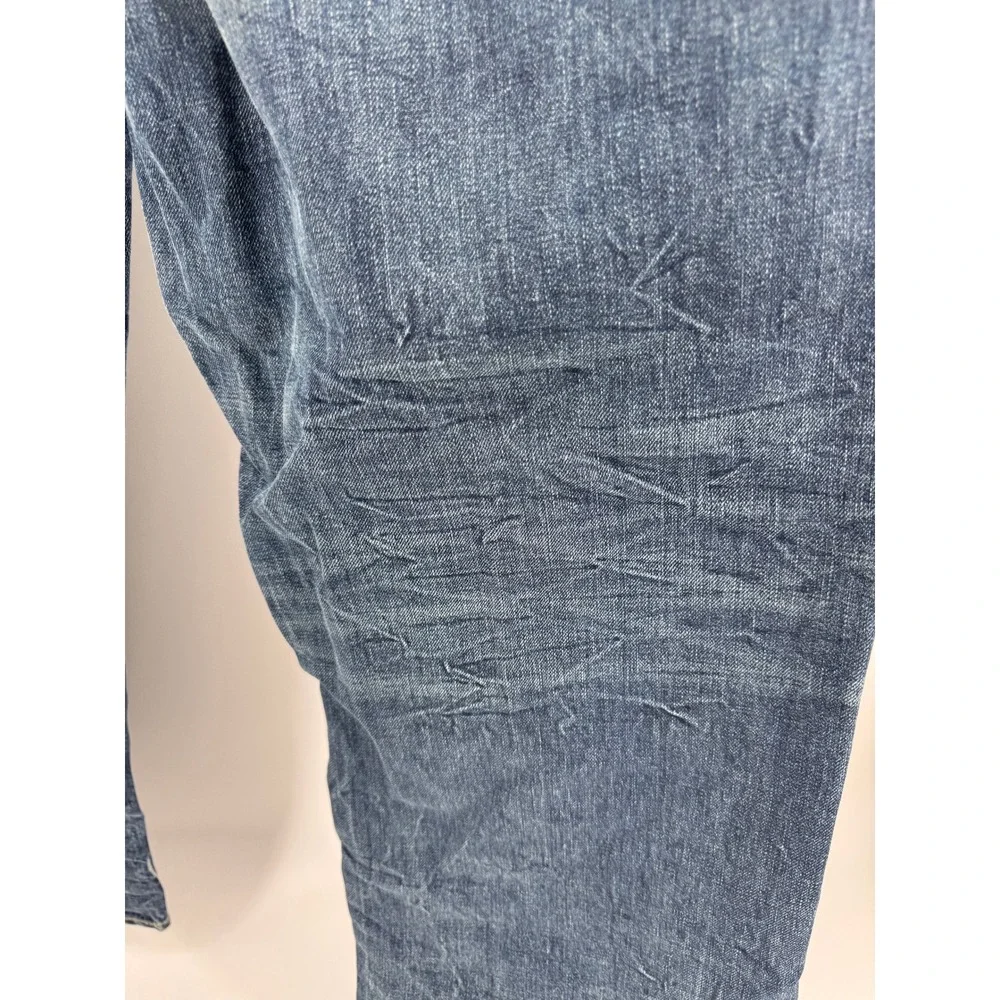 Vintage  Foundry Supply Co Mens‎ Jeans 44x30 Blue Whiskering Fade Straight Leg